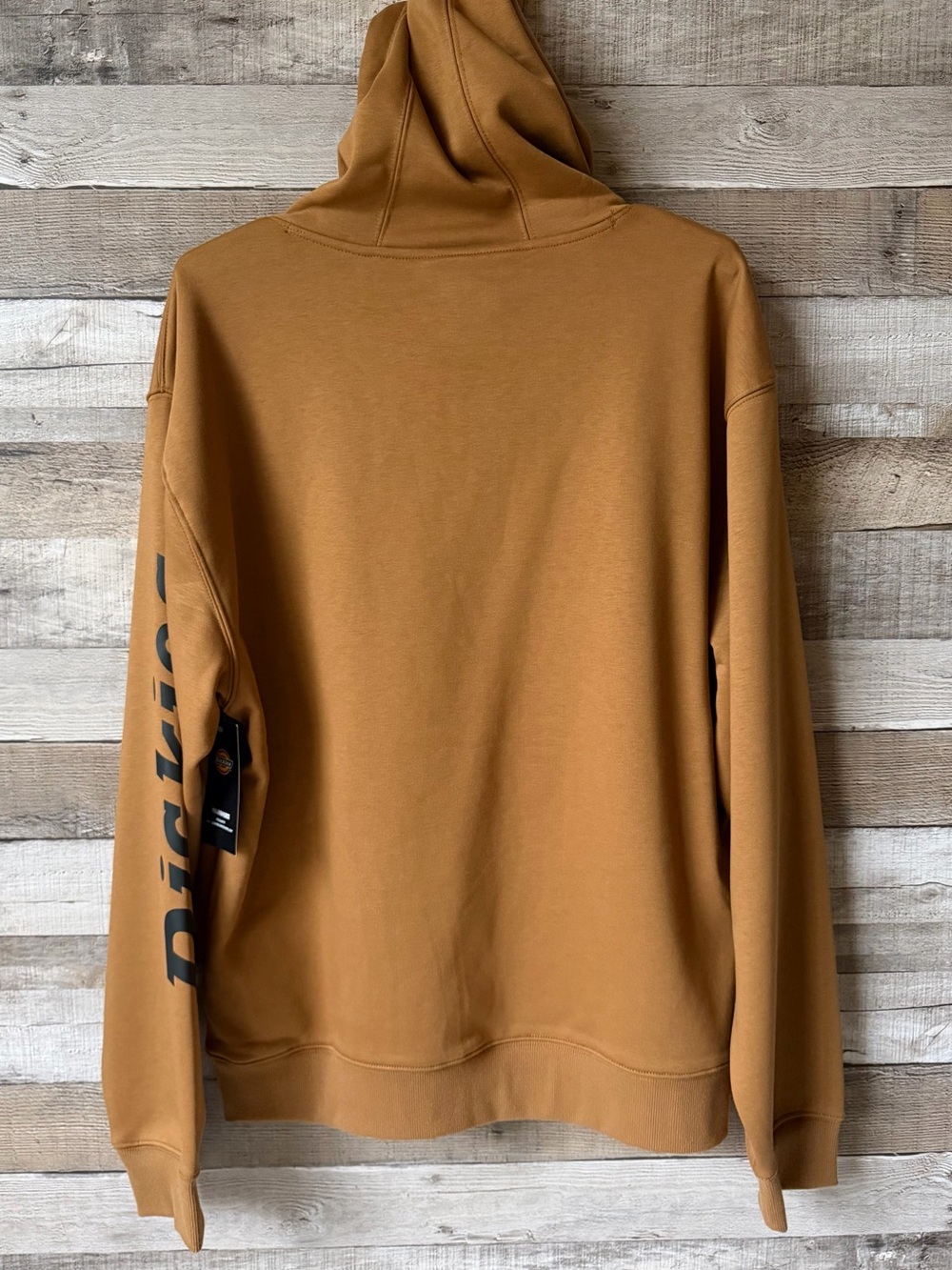 Dickies Men’s Large Pullover Fleece Hoodie Brown Duck DWR Workwear - Picture 6 of 16